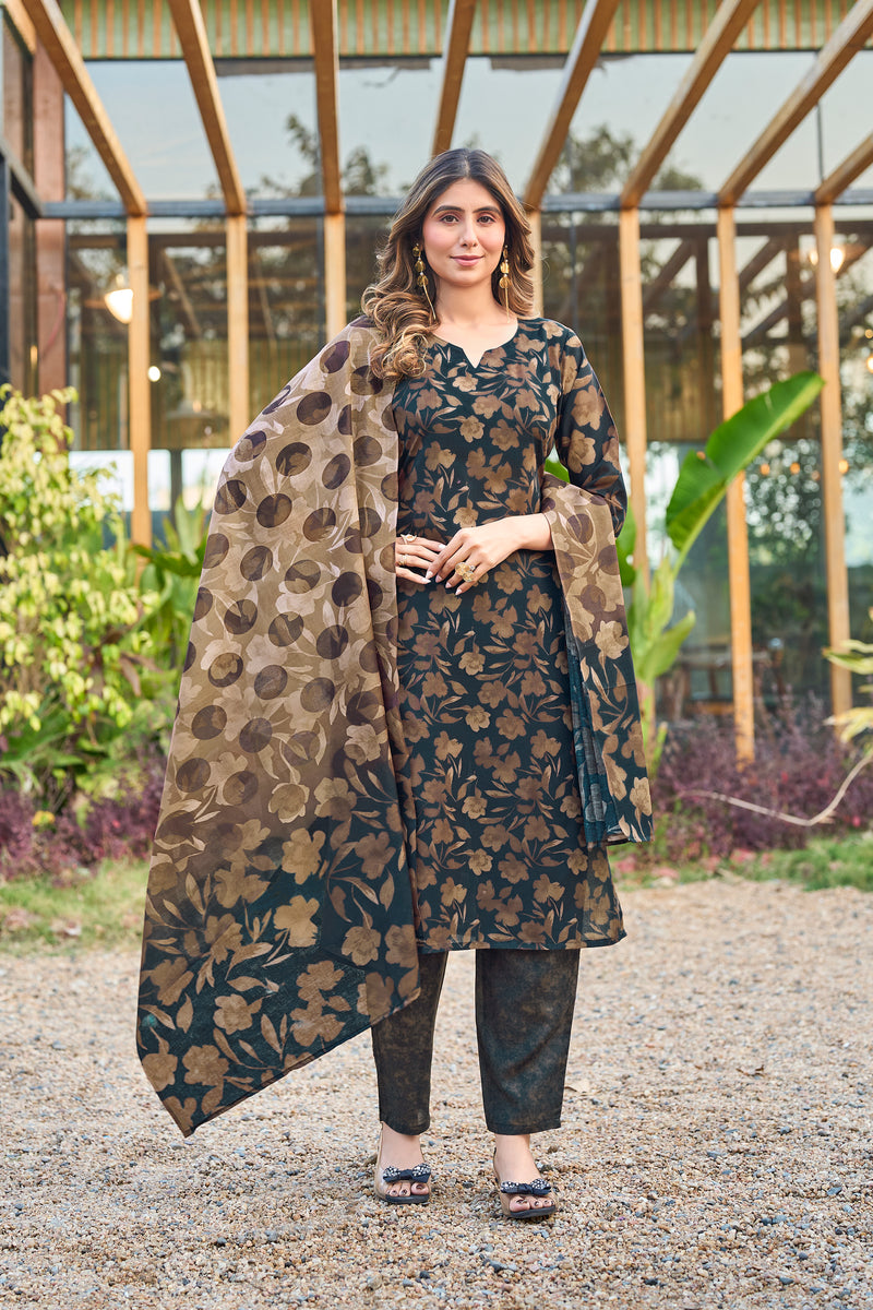 Mal Cotton Digital Print Kurta Pant Set