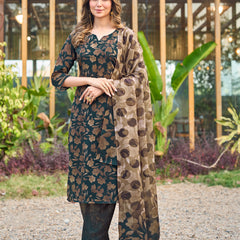 Mal Cotton Digital Print Kurta Pant Set