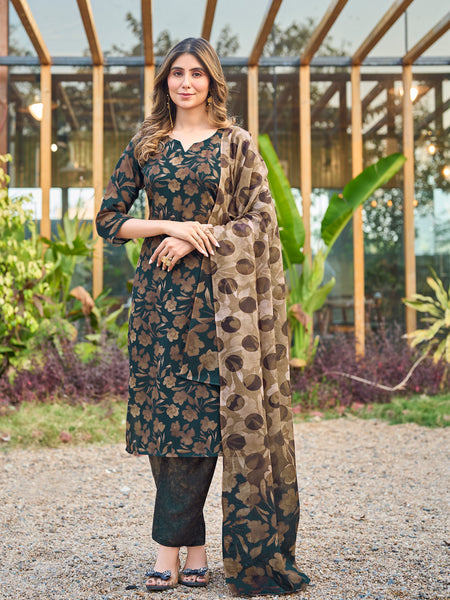 Mal Cotton Digital Print Kurta Pant Set