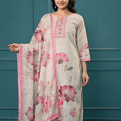 Digital Print Cotton Kurta Set for Women