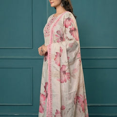 Digital Print Cotton Kurta Set for Women