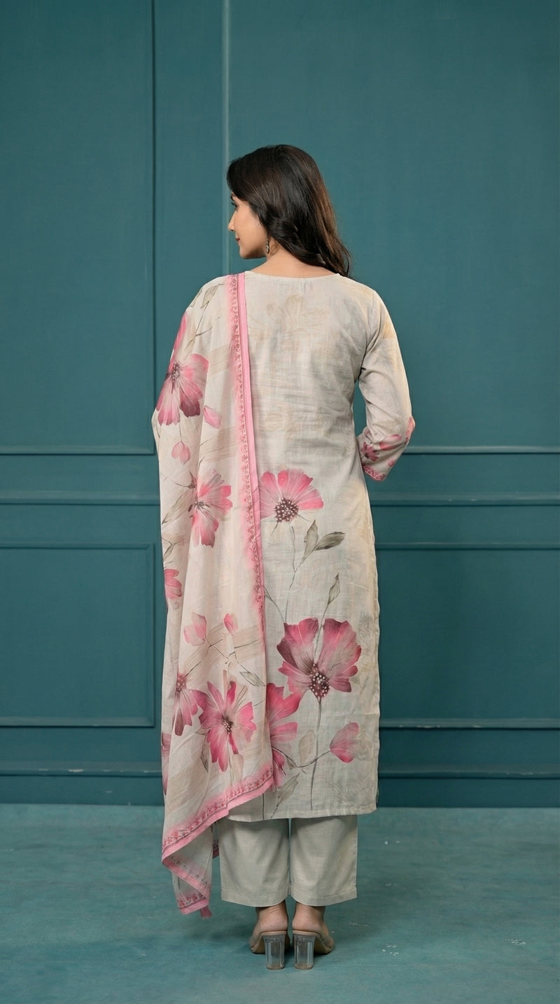 Digital Print Cotton Kurta Set for Women