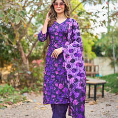 Mal Cotton Digital Print Kurta Pant Set