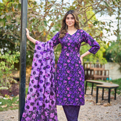 Mal Cotton Digital Print Kurta Pant Set