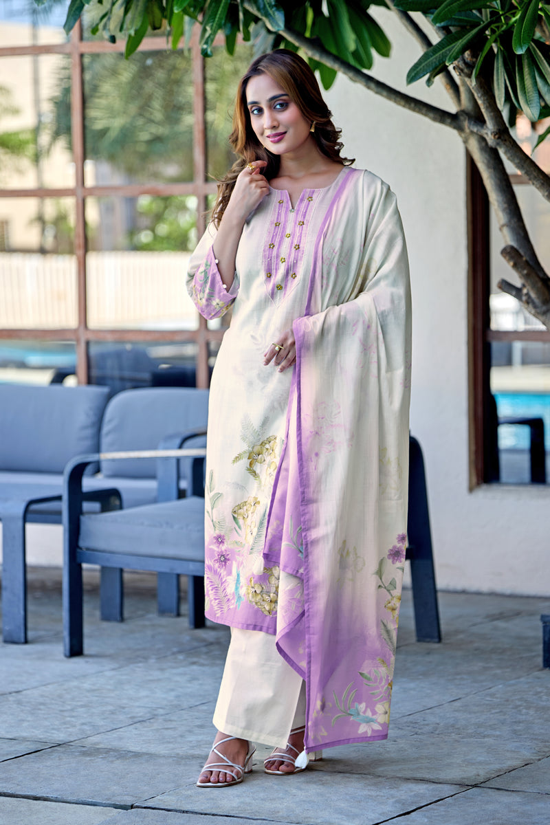 TAVAS Grace Digital Print Cotton Kurta Set