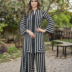 Chic Digital Print Mal Cotton Kurta Set