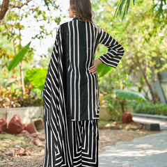 Chic Digital Print Mal Cotton Kurta Set