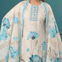 Digital Print Cotton Kurta Set for Women