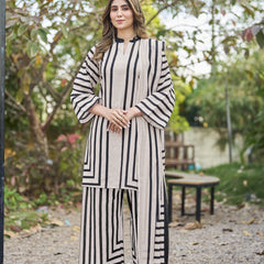Chic Digital Print Mal Cotton Kurta Set