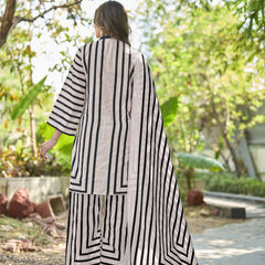 Chic Digital Print Mal Cotton Kurta Set