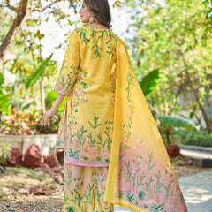 Modern Cotton Kurta Set with Floral Print