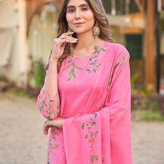 Modern Cotton Kurta Set with Floral Print