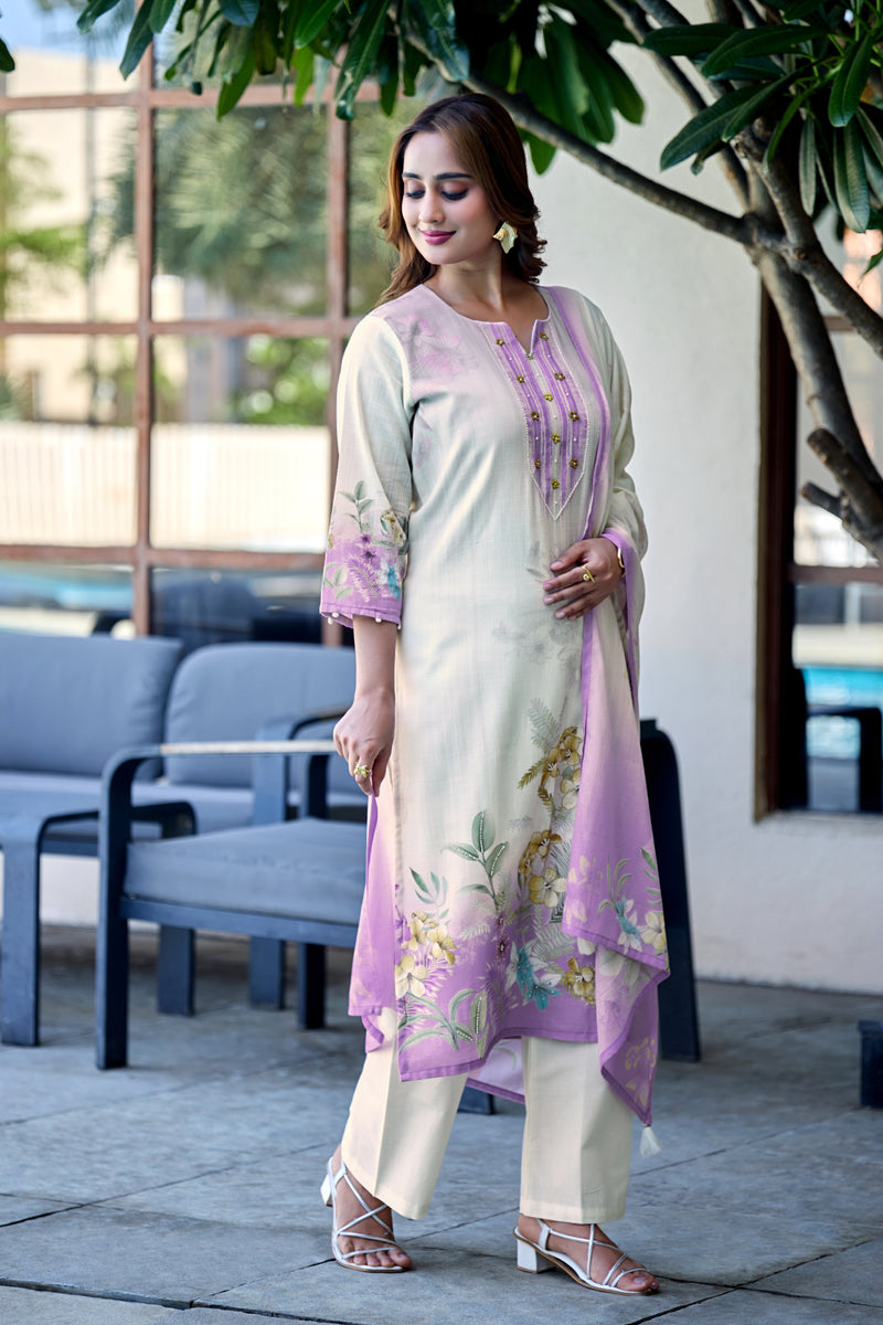 TAVAS Grace Digital Print Cotton Kurta Set