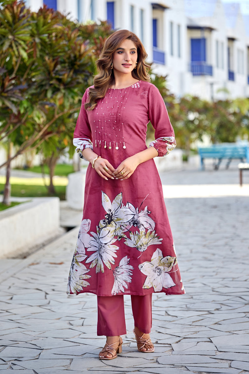 TAVAS Digital Print Cotton Co-ord Set