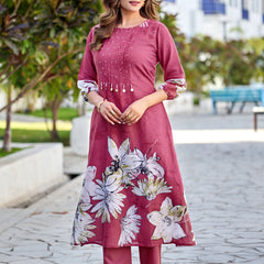 TAVAS Digital Print Cotton Co-ord Set