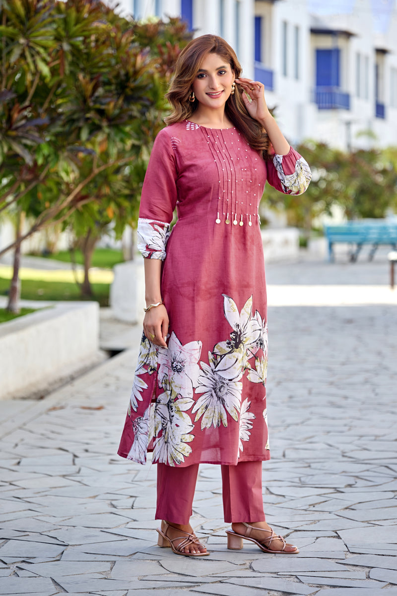 TAVAS Digital Print Cotton Co-ord Set