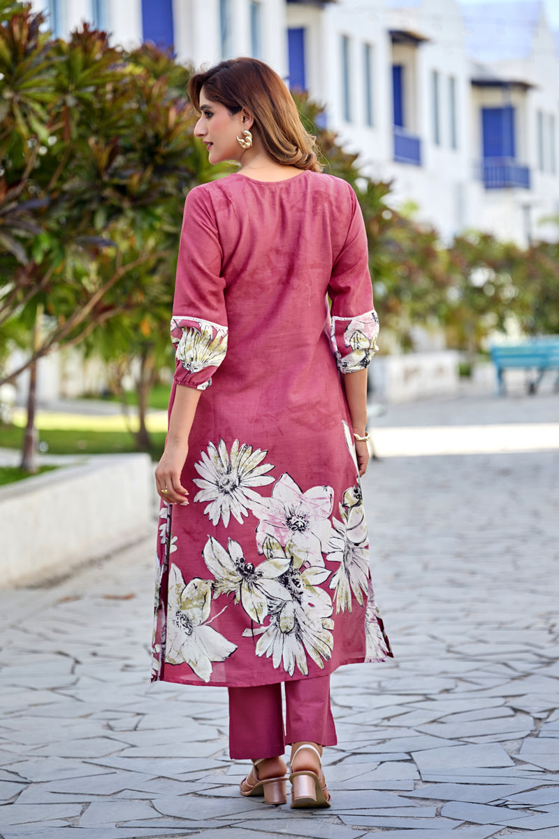 TAVAS Digital Print Cotton Co-ord Set