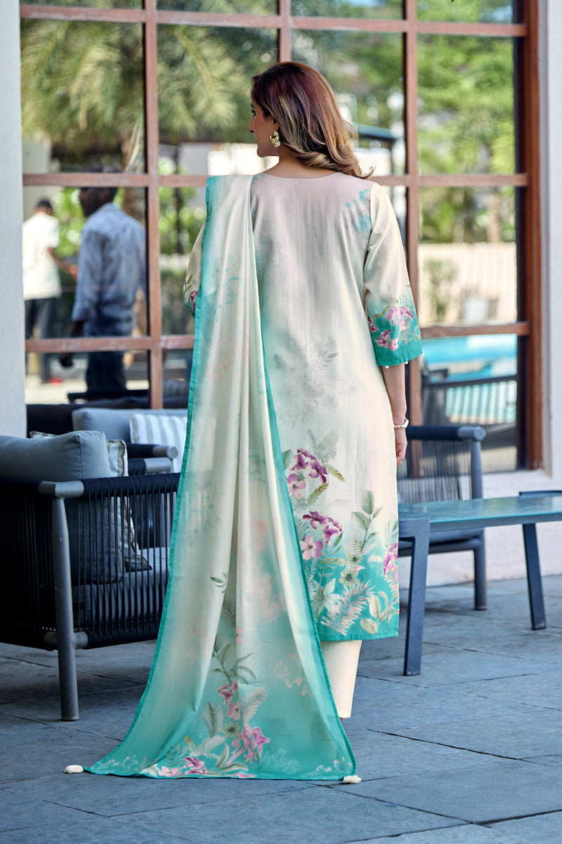 TAVAS Grace Digital Print Cotton Kurta Set