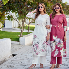 TAVAS Digital Print Cotton Co-ord Set