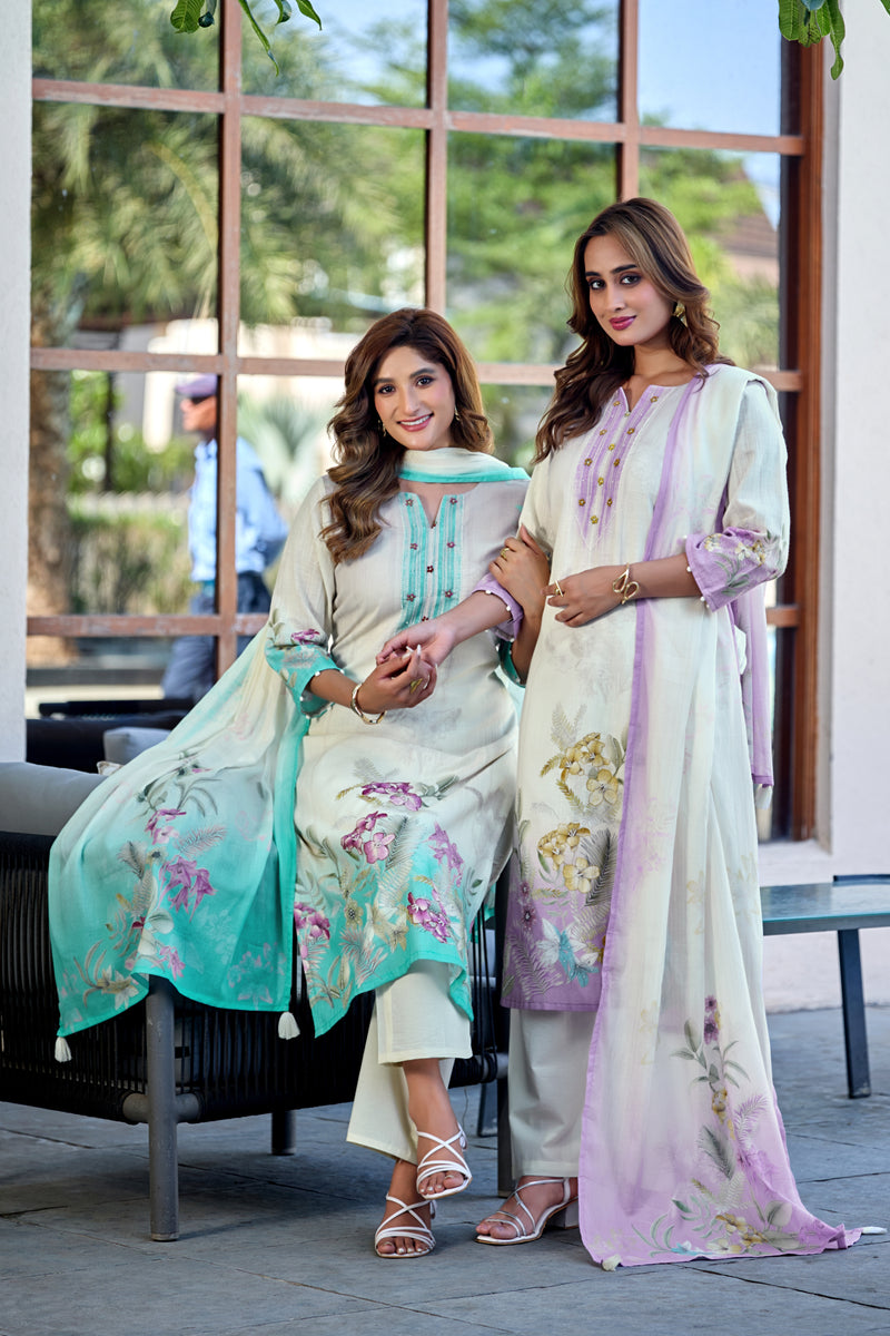 TAVAS Grace Digital Print Cotton Kurta Set