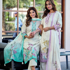 TAVAS Grace Digital Print Cotton Kurta Set