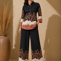 Women’s Black Abstract Printed Kurta Set