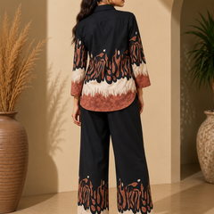 Women’s Black Abstract Printed Kurta Set