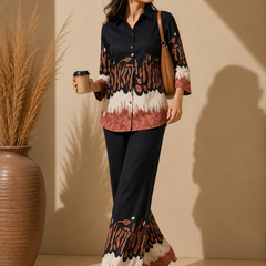 Women’s Black Abstract Printed Kurta Set